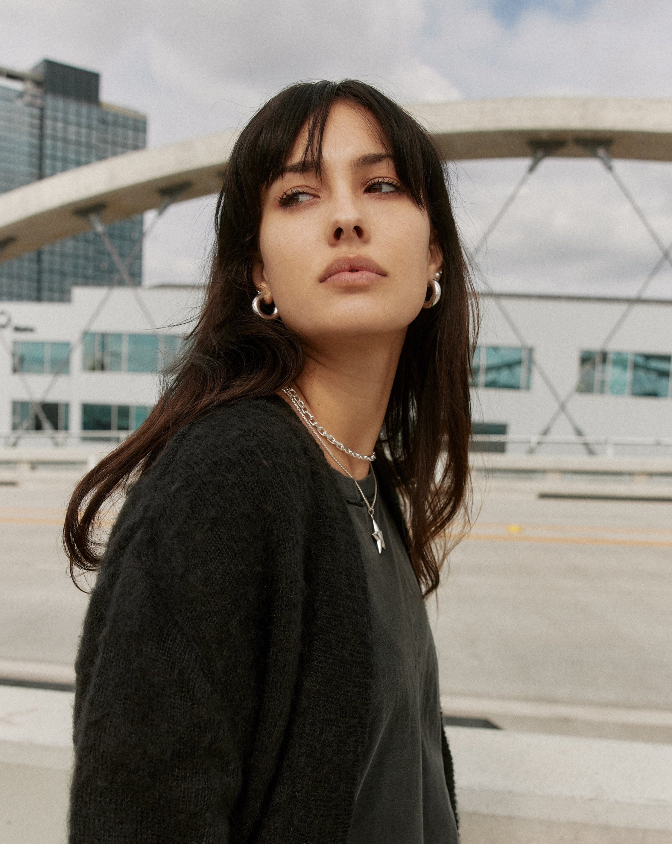 Puff Hoop Earrings