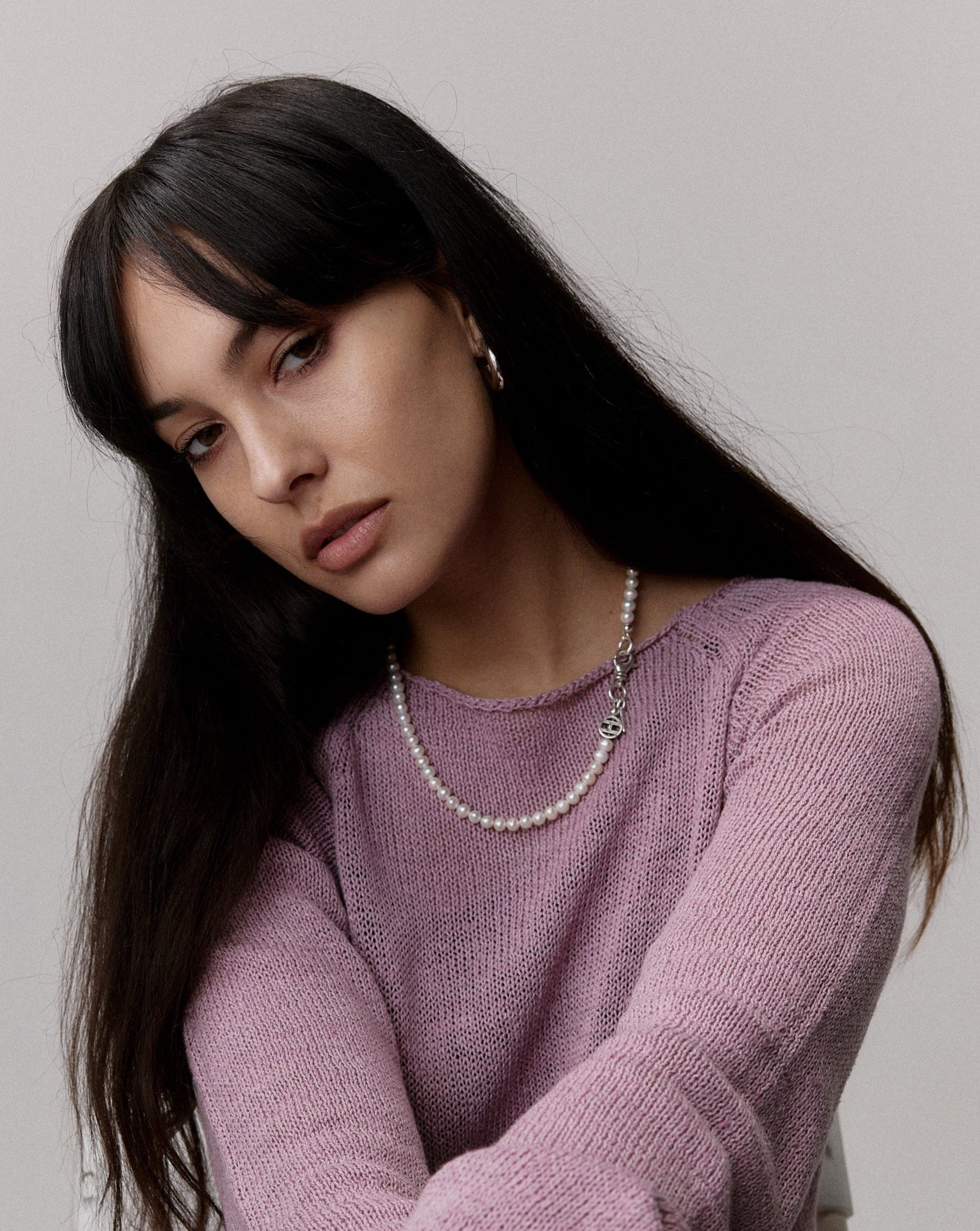 Freshwater Pearl Necklace with 'H' Charm