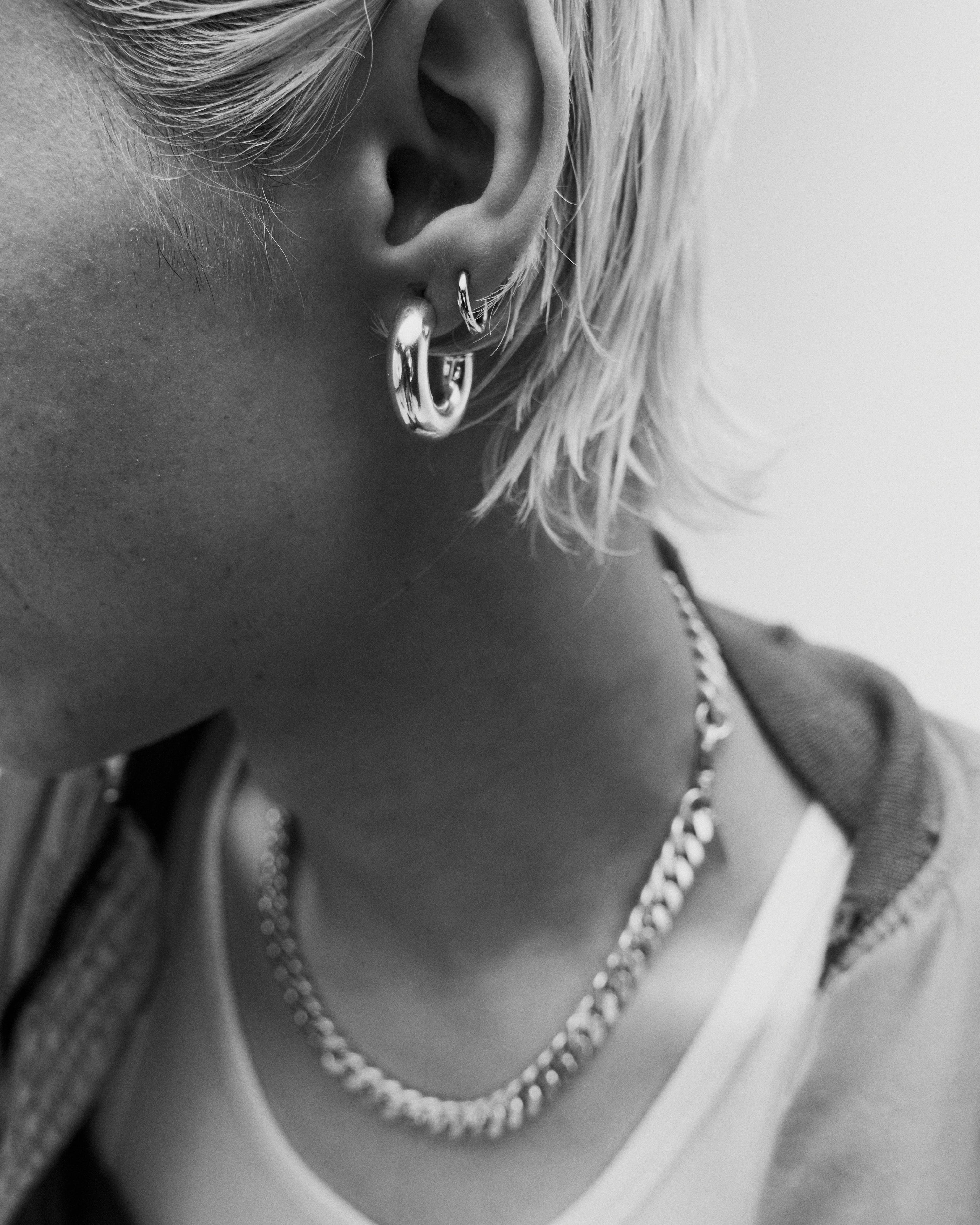 Puff Hoop Earrings