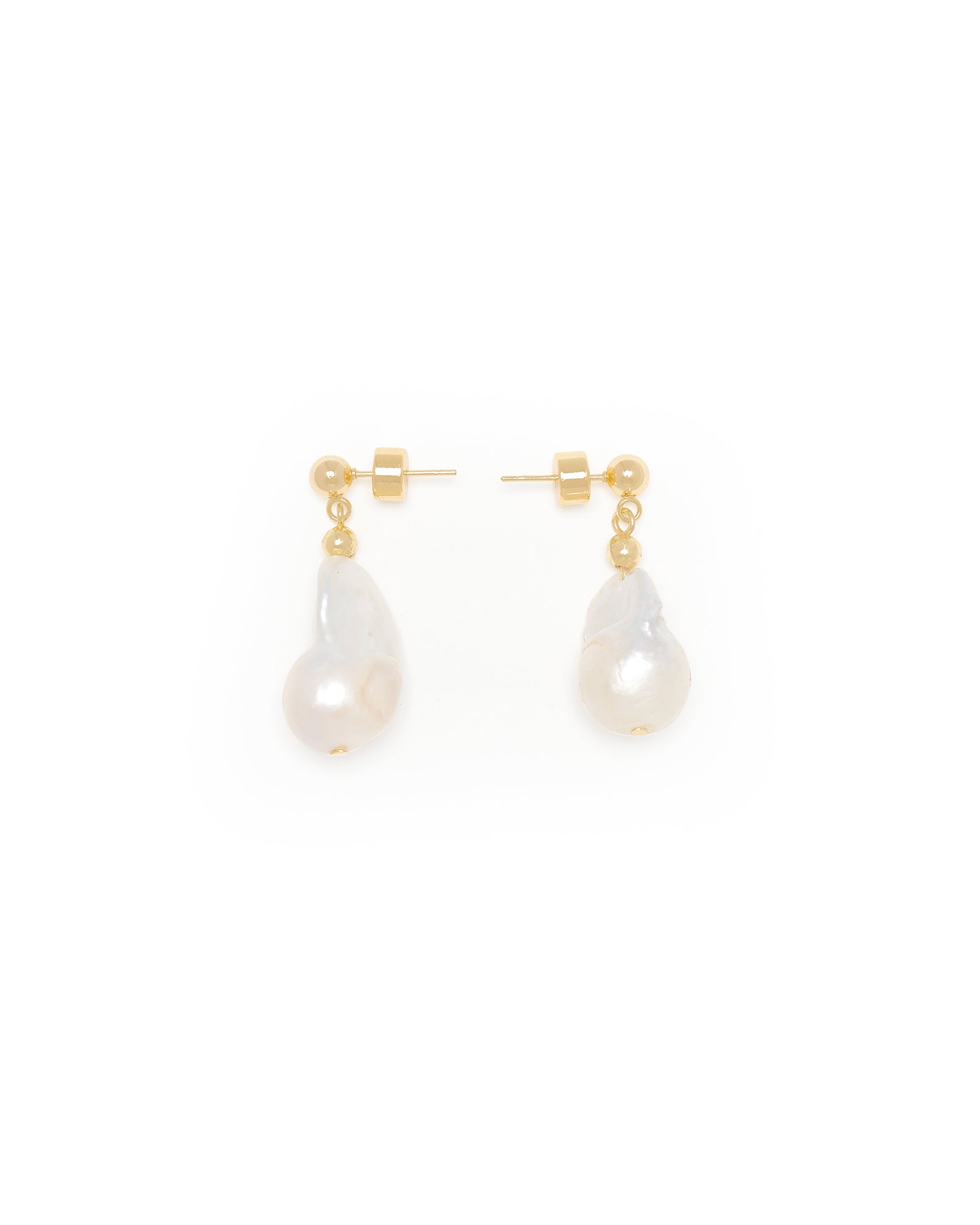 Gold Pearl Drop Studs - HEMNES