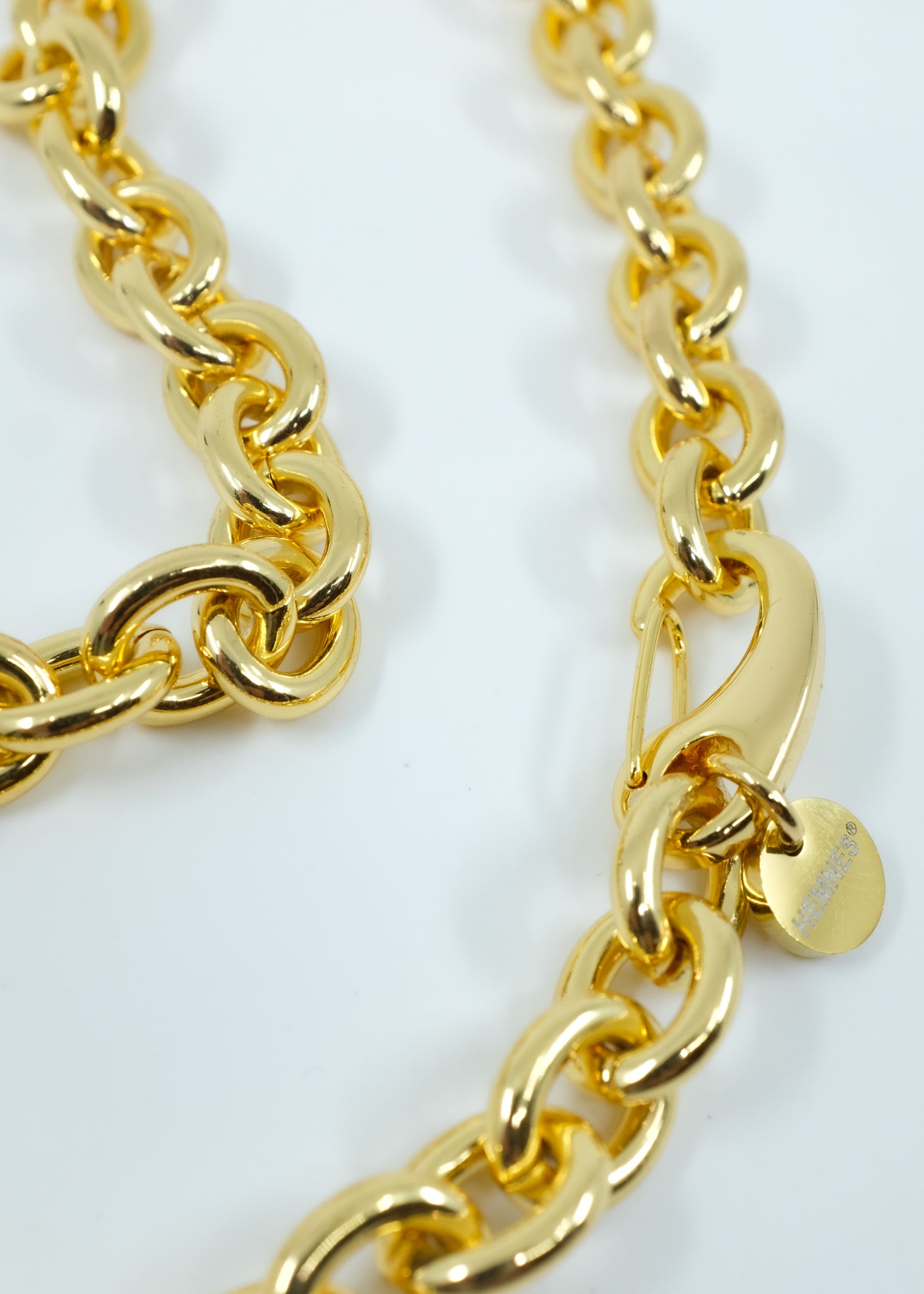 Gold XL Oval Link Necklace